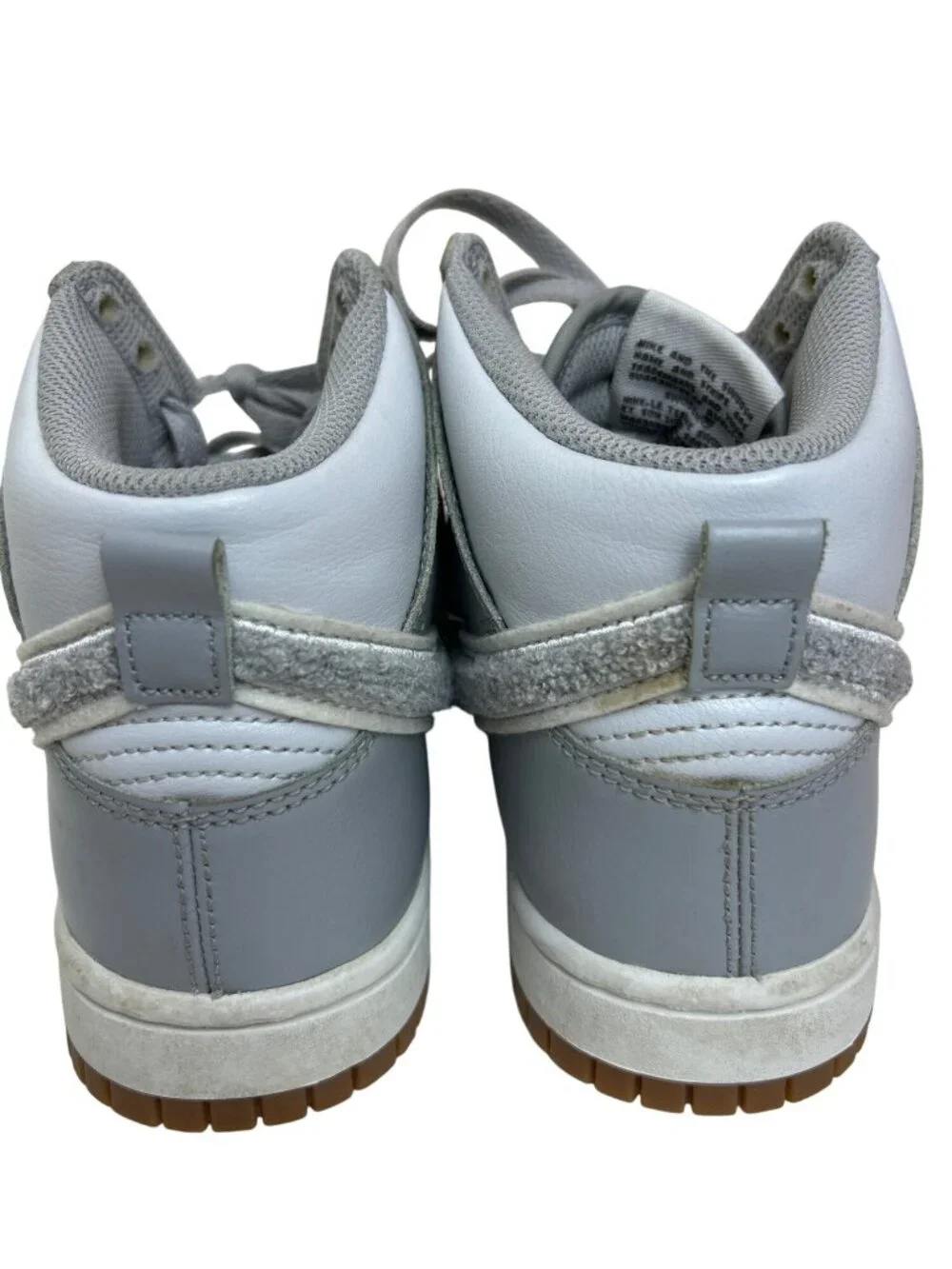 Nike Dunk High Chenille Sneakers Mens 5.5 Light Smoke Gray High Top